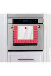 Laser Cut Oven Cover with Decorative Edge and Floral Pattern